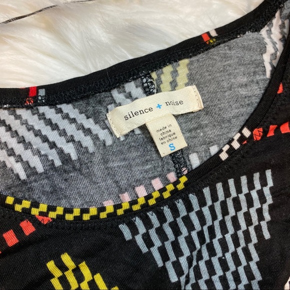 Urban Outfitters Black Orange Tribal Boxy Long Sleeve Shirt Blouse - Picture 5 of 8